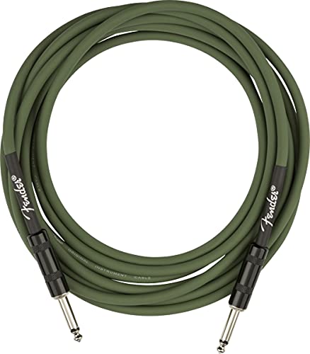 Cable Fender Joe Strummer verde de 4 metros para ensayar en el estudio