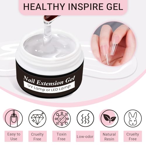 Sularpek 2 Pcs 15 ml Builder Gel for Nail Extensions Split Nail Repair, Reinforcement, and Art Design (Clear) - Image 3