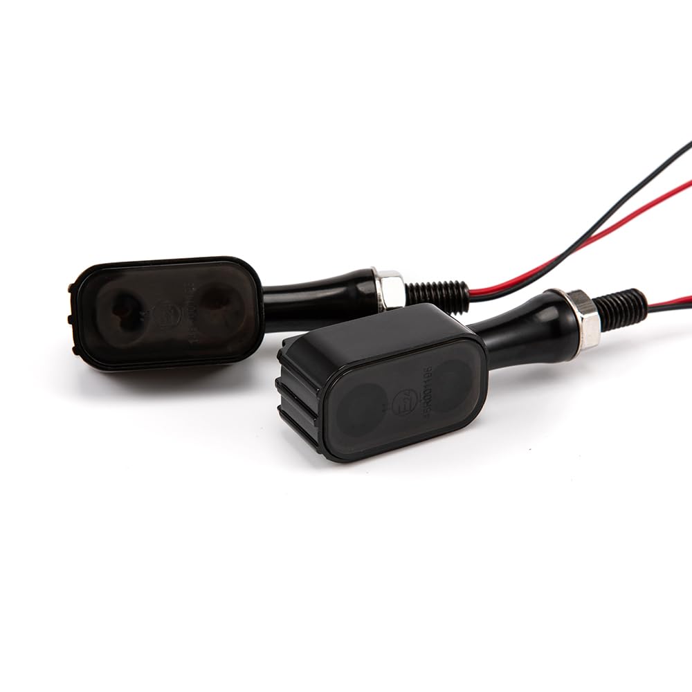 Universale Frecce Moto LED Omologate E24 Mini frecce Led Moto (Negro)