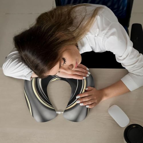 Almohada de viaje con memoria y diseño Yin Yang miniatura 7