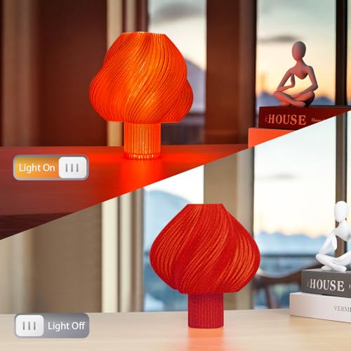 Image of IEMAI Glitter Clear PETG Filament 1.75mm Red 1KG, Sparkly Transparent Finish 3D Printer Filament, Easy to Print for Lampshades, Home Decor & DIY Models