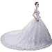 Sisjuly Women's Sweetheart Lace Off The Shoulder Ball Gown Wedding Dress 8 White