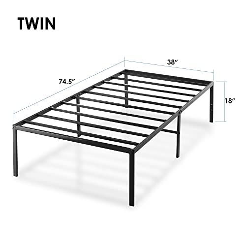 Image of Best Price Mattress Twin 18 Inch Black Metal Platform Bed Frame