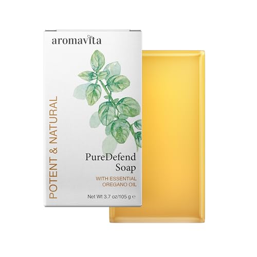 Jabón de Aceite de Orégano - Pastilla de Jabón Natural para Cara, Cuerpo, Manos y Pies, Antibacteriano a Base de Plantas - Ideal para Pieles Sensibles, Acné, Eczemas, Micosis y Olores - 1 unidad