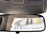 2PCS Be Here Now Car Decal, Rearview Mirror Sticker, Car Mirror Decal, Car Accessories for Women, Motivational Car Sticker, Self Affirmation Vinyl, Auto Window Decal, Girl Car Sticker (Holographic)