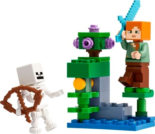 LEGO Minecraft The Lush Cave Fight with Alex and Skeleton Mini Set 30705 image 5