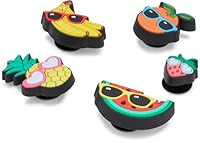 Crocs Jibbitz Food Shoe Charms, Cute Fruit with Sunnies, 5 Pack
