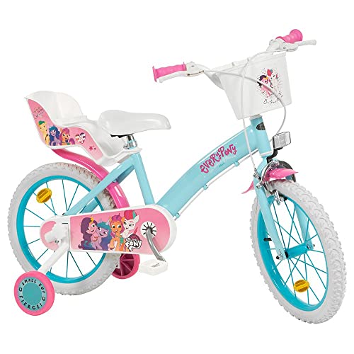 Vélo 16" My Little Pony TOIMSA pour enfant de 5 à 7 ans avec stabilisateurs amovibles