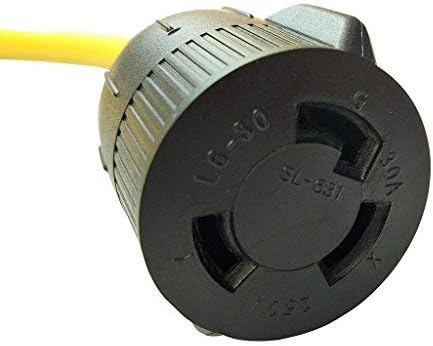 Parkworld 885910 Adapter Power Cord 20 AMP 6-20 Plug to Welding Twist Lock 30 AMP L6-30 Receptacle, 6FT