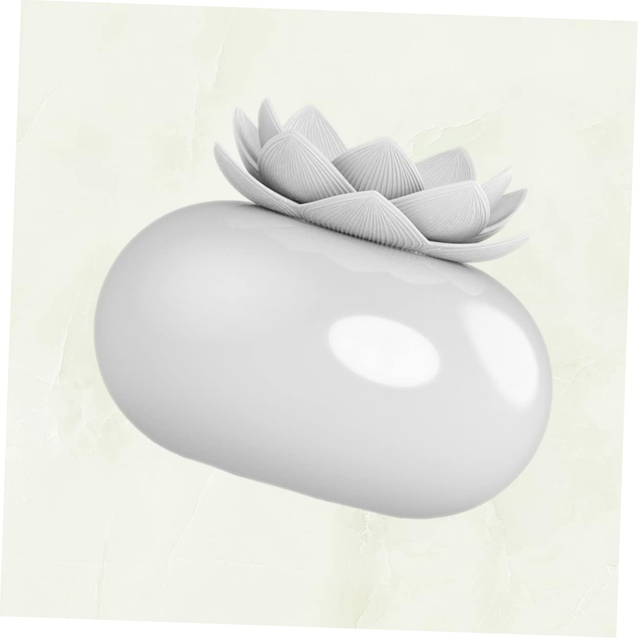 ABOOFAN Diffusore di Aromi Forma di Loto in Ceramica Umidificatore Nebbia Silenzioso Macchina per Design Bianco e Rosso per Camera da Letto Soggiorno Ufficio