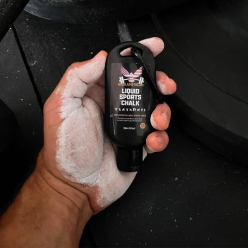 IRON AMERICAN Liquid Chalk - No-Mess Long-Lasting Grip Chalk for Weightlifting, Gymnastics, Rock Climbing, and Fitness Training - Combo 250ml + 50ml Travel - Advanced Hand Grip for Gym