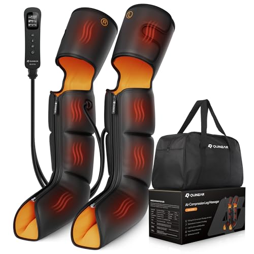 QUINEAR Leg Massager, 3-in-1 Foot Calf & Thigh Massager with Heat and Compression Therapy, Leg...