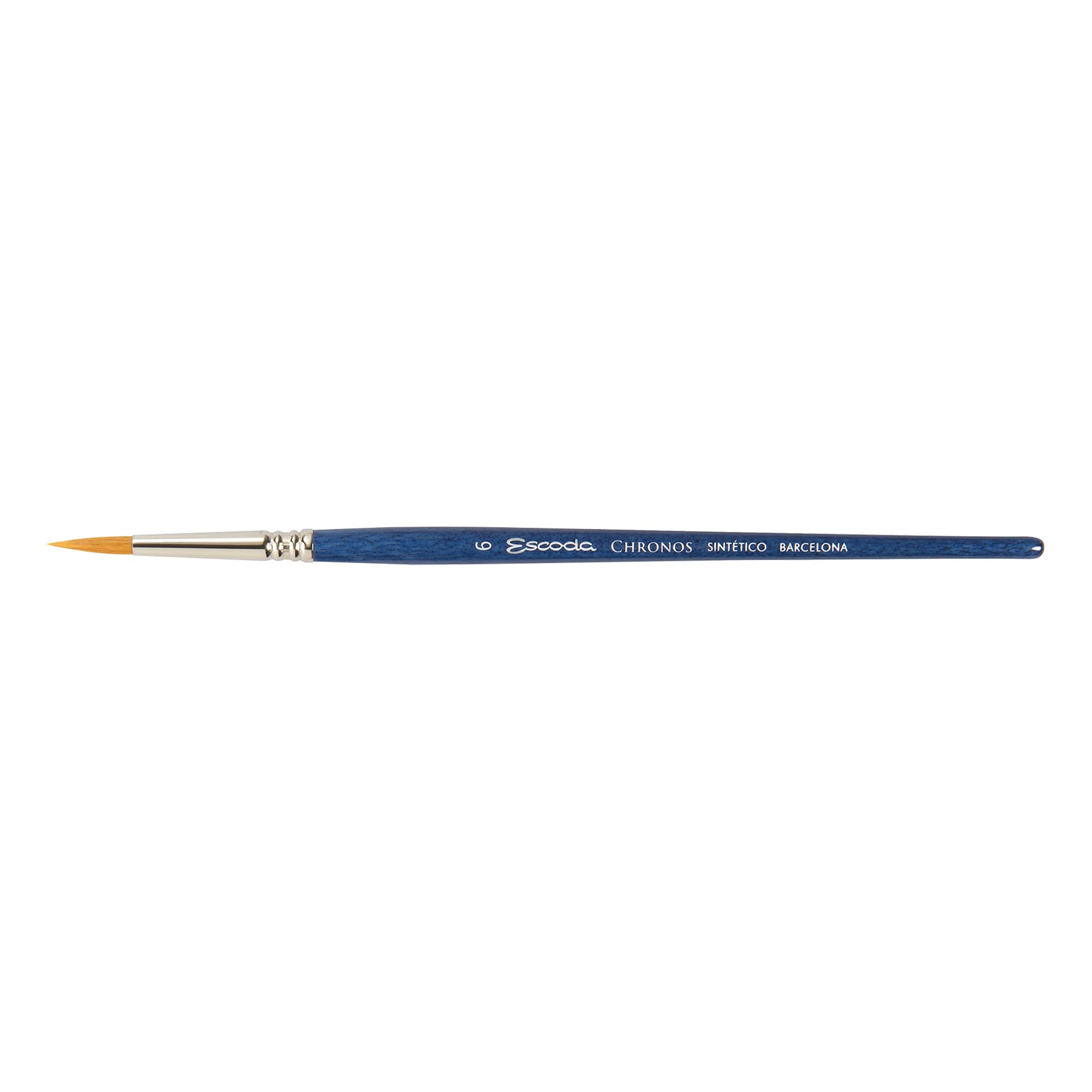 Escoda Pointed Round Chronos Series 1351 Artist Watercolor & Acrylic Paint Brush, Synthetic Toray Fiber & Red Sable Blend, Size 6