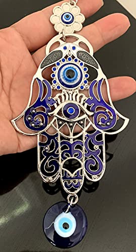 Blue Evil Eye Hamsa Hand Wall Hanging Ornament (With A Betterdecor Pouch)-023 #TOP4