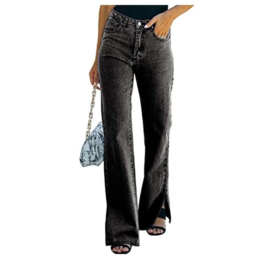 joyvio Damer Slims Classic Relaxed Fit Straight Leg Jean. Skulpterande Slim Fit Skinny Leg Jean för kvinnor (Color : Black, Size : XL)