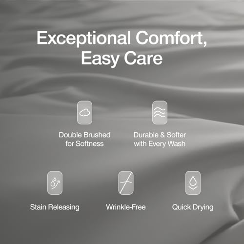 Image of Coop Home Goods Comphy SoftSpa Pillowcase Set of 2, Dove Grey Super Soft Pillow Cases Queen, Luxury Spa, Breathable, Hotel Quality Pillow Cases