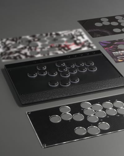 Image of Haute42 Leverless Controller for Arcade Gaming: C16 Magnetic Detachable Series - Aluminum Alloy Base with Acrylic Panel - Laser-Engraved Wrist Rest - Custom RGB Controller for PC /Switch /PlayStation
