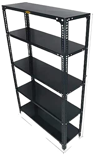 Image of Steel Point Sheet Shelf Multipurpose Slotted Angle Rack Metal Slotted Rack for Office (5 Shelf)