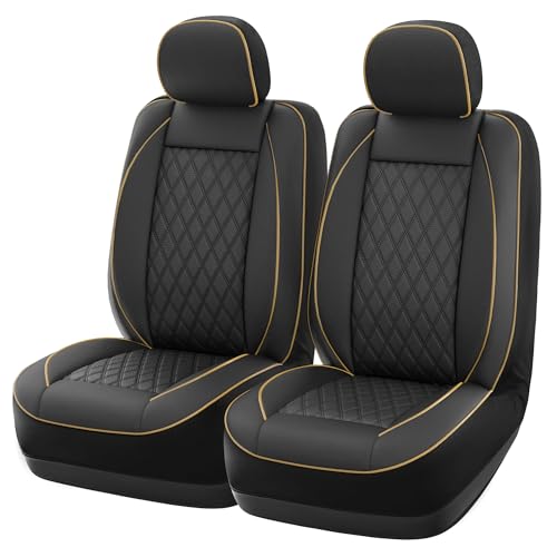 GIANT PANDA Front Seat Covers for Honda CR-V/HR-V/etc (2-pack) Leather Look