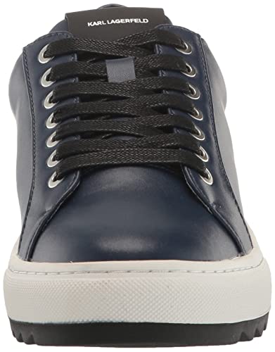 KARL LAGERFELD Men's Leather Two Tone Low Top Sole Sneaker2