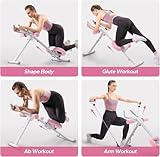 HoldOneLight Adjustable Ab Machine, Ab Workout Equipment, Ab Trainer Machine for Abs Workout at Home Gym, Knee Protection, Foldable Abdominal Trainer for Stomach Workout - Image 3