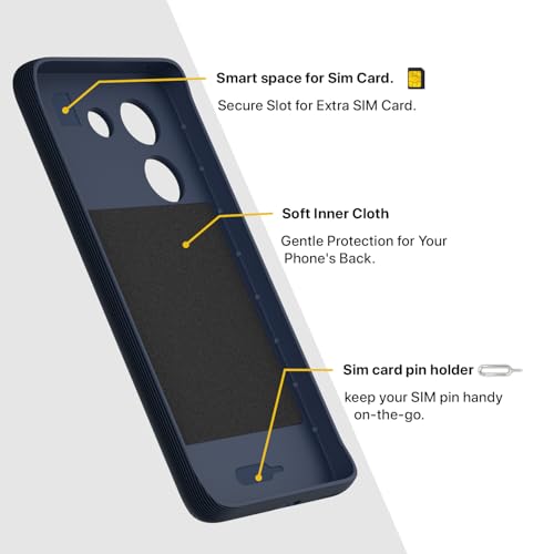 Image of Pikkme Back Cover for Vivo T3 Pro 5G / iQOO Z9s Pro 5G Camera Protection 3D Hexa Cube Design Silicone Protective Bumper Case (Blue)