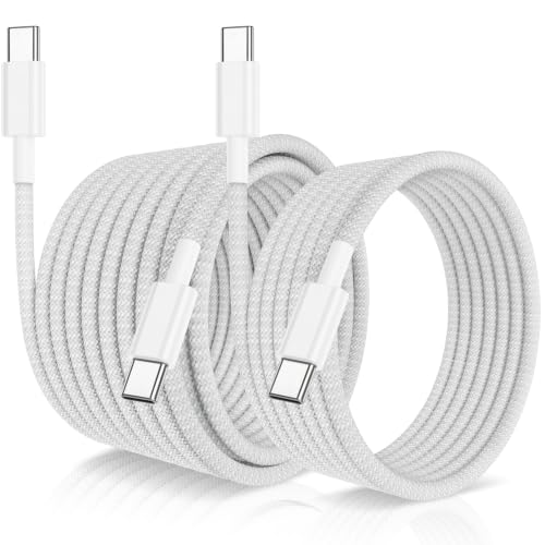 Image of 240W Braided USB C to USB C Cable, 6Ft+10Ft | Fast Charging Type C Cord for MacBook Pro /Air, for iPad Pro /Air, for iPhone 17 /16, for Samsung S26 /S25, Laptops, etc