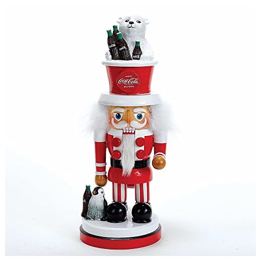 Kurt Adler Coca-Cola Hollywood Cascanueces con Gorro de Oso Polar, de 15 Pulgadas