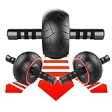 Core & Bauchtrainer Männer Mute Multifunktions-Abdominal Startseite Übungs-Rolle Gummi Body Fitness Krafttraining Maschine Rad-Gym-Werkzeug Geeignet for Männer oder Frauen Bauchtrainer Ideal for beg s