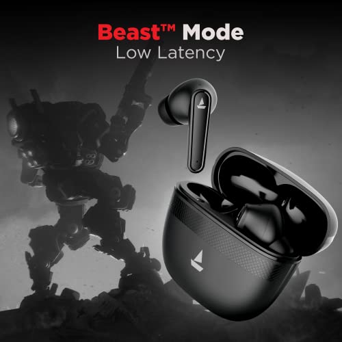 Image of Boat Airdopes 113 Bluetooth Truly Wireless in Ear Earbuds with ENx Tech, Beast Mode, ASAP Charge, 24H Playtime, Immersive Audio, IPX4, IWP, Touch Controls, Lightweight Build(Space Black)