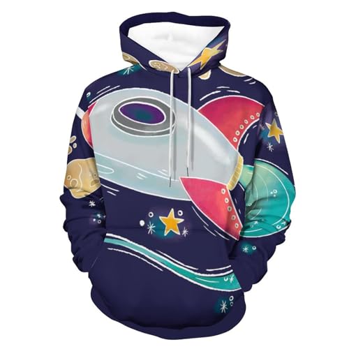 Hoody sweat fusée spatiale UMENG le cadeau idéal pour astronomes