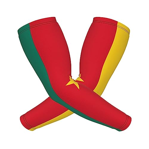 CUTEDWARF Flag Of Cameroon Sun Protection Arm Long Sleeve Protector Unisex Outdoor Sports Protective Sleeve Guard