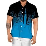Herren Frühling Sommer Lässig Blumen Strand Tropisch Lässig Button-Down Kurzarmhemden,Freizeithemd Leinenhemd Sommerhemd Muskelshirt Ärmellos Weste Beach Urlaub Hemd Eaylis