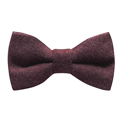 Luxury Burgundy Donegal Tweed Bow Tie, Tweed