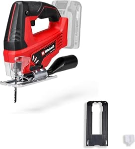 Einhell Cordless Jigsaw 18V Power X-Change, Battery Powered Electric Saw to Cut Wood, Plastic and Metal, Without Battery TC-JS 18 Li Solo