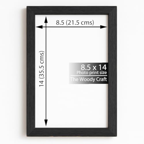 Image of Photo Frame 8.5x14 Legal Size | Decorative Wall Frame For Home | Elegant Black Photo Frame For Wall | Premium Wooden Frame | Antique Frames For Wall Decor | Vintage Frame