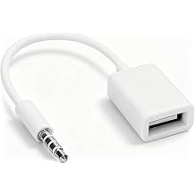 HANYAUKU USB to AUX Adapter, 3.5mm Male Plug Jack to Female AUX Audio Cable, Auxiliary Adapter Converter Cable for Connection of Car Jack Audio & External U Disk