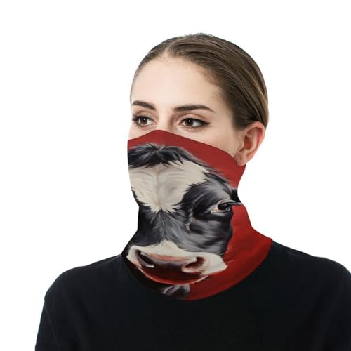 Cuello para hombre y mujer con fondo rojo, animales, bandana, balaclava, máscara facial, bufanda elástica, resistente al viento, enfriamiento, transpirable, para ciclismo y deportes al aire libre miniatura 7