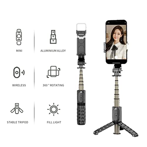 Portable Aluminum Alloy Selfie Stick Phone Holder - Portable Aluminum Alloy Selfie Stick Wireless Ph