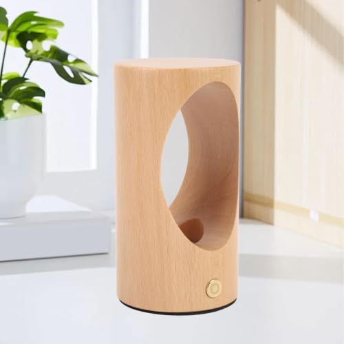 Lámpara de mesa de noche infantil portátil de madera miniatura 2