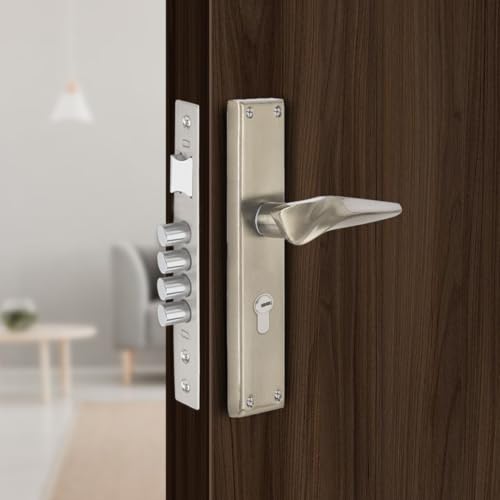Link Vector Mortise Lock |for Main & Internal Door in Home/Office/Hotel | 10 Inches Heavy Duty Handle Set with One Side Key Access, 3 Keys |SS Finish|2 Years Warranty