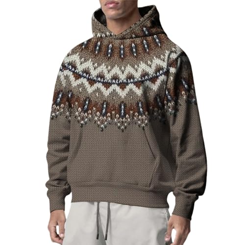 Sudadera de hombre con forro polar para evitar el frío con cremallera un cuarto coffee