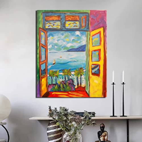 Matisse paysage coloré toile murale pour raviver un salon terne affiche 60x80cm