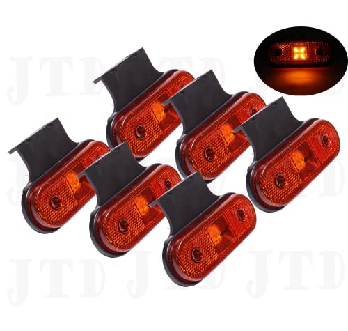 Stedeya Lot de 6 Feux de Gabarit Latéraux 10-30 V/Feux Latéraux Eclairage 6 x 4 LED/étanches LED de position latérales universelles pour remorque, camion, caravane, camionnette, fourgon etc Cover