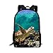 Beauty Collector 3D Turtle Animal Lightweight Backpacks Casual School Bags Daypacks one-size