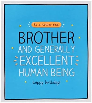Pigment Productions Rather Nice Brother 'Happy Birthday' Card - Attractive Design with Bright Colours and Writing - For Him - Happy Jackson Range