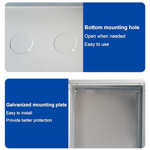 Caja eléctrica impermeable con gestión de cables ocultos y toma de pared empotrada segura 8