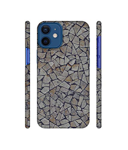Image of Amazon Brand - Solimo Designer Marble Pices 3D Printed Hard Back Case Mobile Cover for Apple iPhone 12 Mini