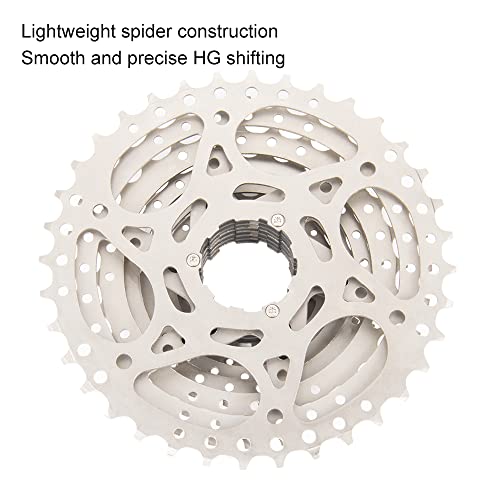 Viaron Bike Cassette 9 Speed 11-25T/28T/32T/36T/40T/42T/46T Silver Cassette For Mountain Road Bike Lightweight Freewheel Compatible With Shimano (9S-42T Silver Black) #TOP3