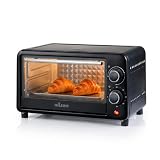 Nilson Life Horno de Sobremesa 10 L, Compacto, 1000 W, Control Mecánico, NHS1000N, Termostato Ajustable, Temperatura Máxima 230º, Temporizador 60 min, Incluye Bandeja Esmaltada y Rejilla Metalica